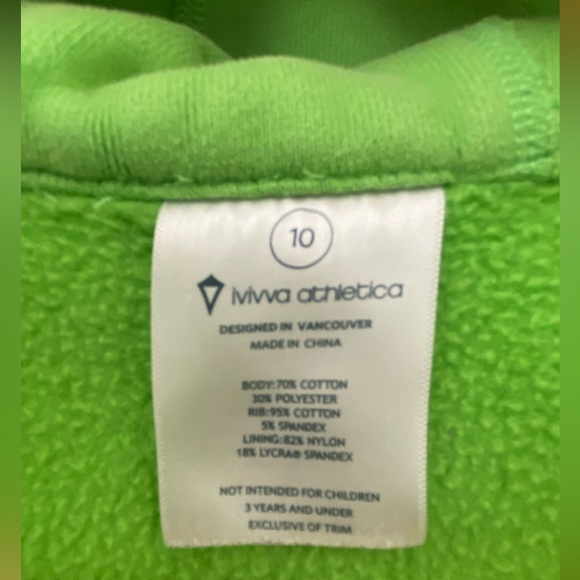 Ivivva by Lululemon Scuba Hoodie jacket Girl size 10 - Picture 3 of 5